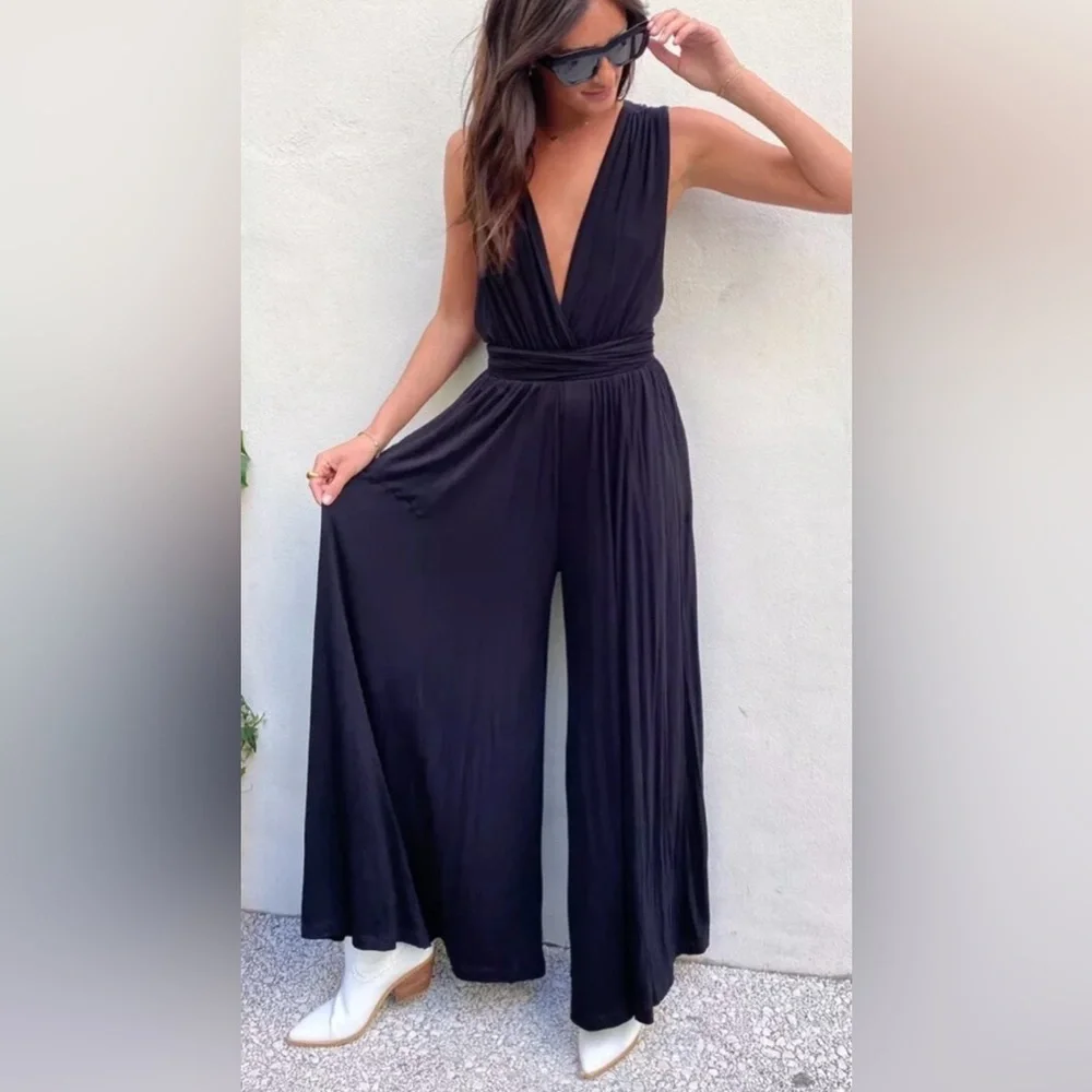 FREE PEOPLE FP BEACH Dani Multi Way Convertible One Piece Jumpsuit SZ XS NWT